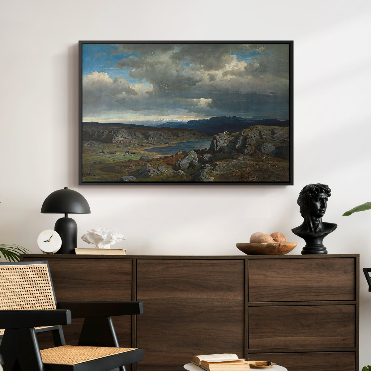 Norwegian Highlands, 1857 - Floater Framed Canvas Print