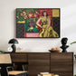 Seated Woman with a Vase of Amaryllis, 1941 - Floater Framed Canvas Print
