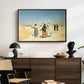 View from the Desert of Cairo with Citadel and Mamluk Tombs in the Background, c. 1889-1890 - Floater Framed Canvas Print