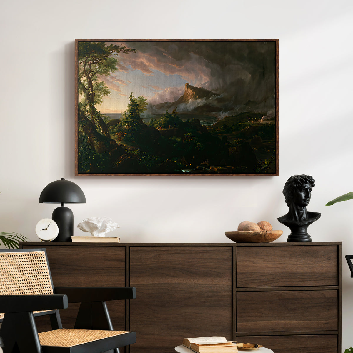 The Course of Empire: The Savage State, 1834 - Floater Framed Canvas Print