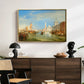 Venice: The Dogana and San Giorgio Maggiore, 1834 - Floater Framed Canvas Print