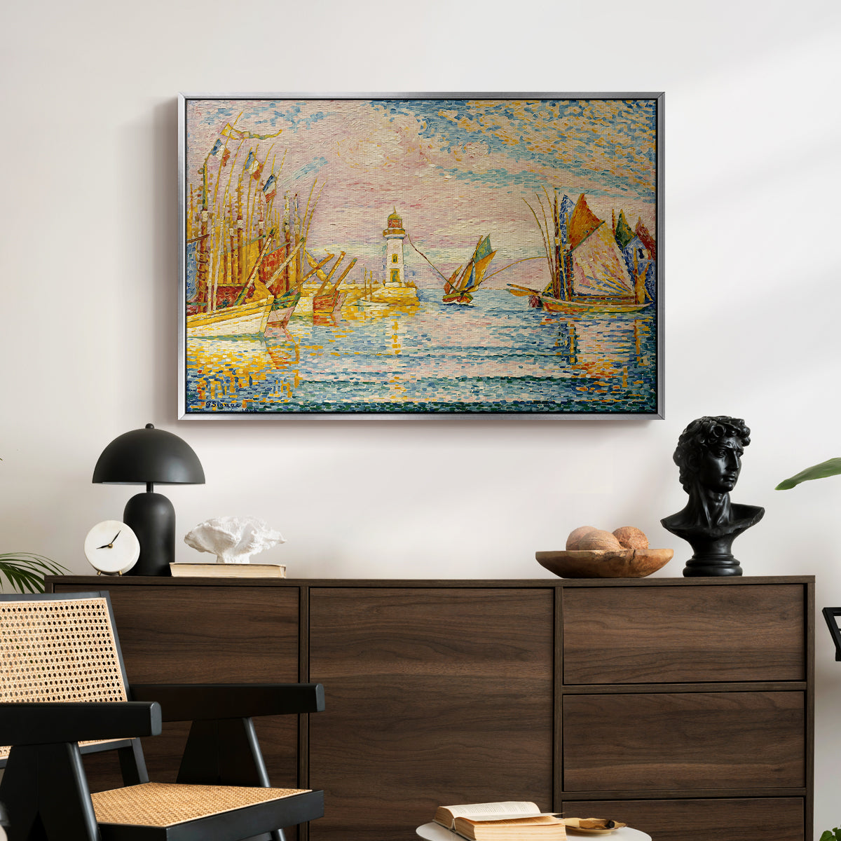 The Lighthouse at Groix, 1925 - Floater Framed Canvas Print