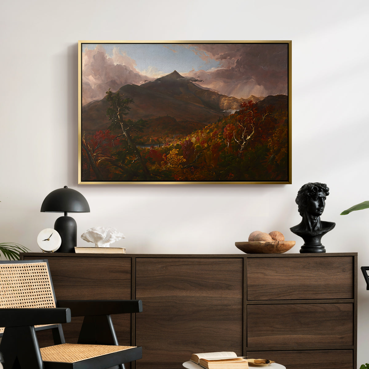 View of Schroon Mountain, Essex County, New York, After a Storm, 1838 - Floater Framed Canvas Print