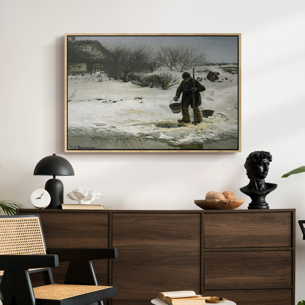 Tøsne, 1895 - Floater Framed Canvas Print