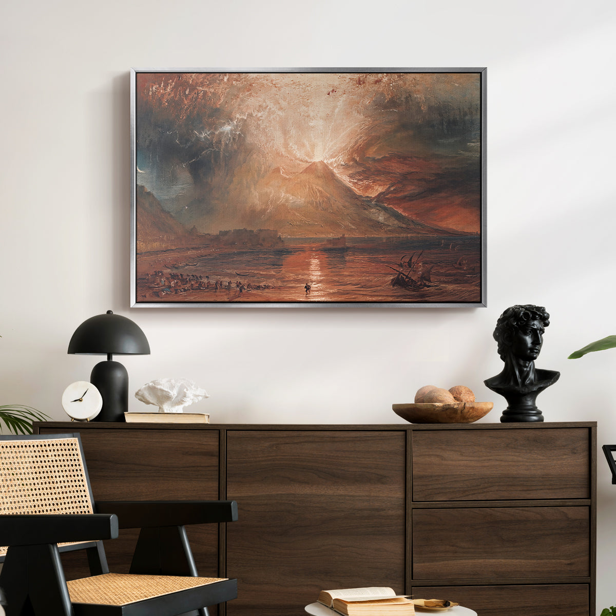 Vesuvius in Eruption, c. 1817 - Floater Framed Canvas Print
