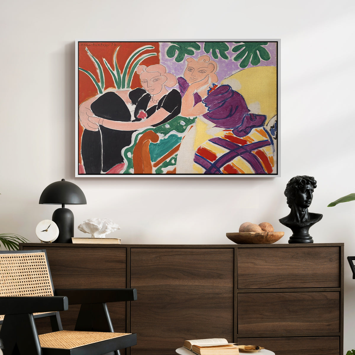 The Conversation, 1938 - Floater Framed Canvas Print