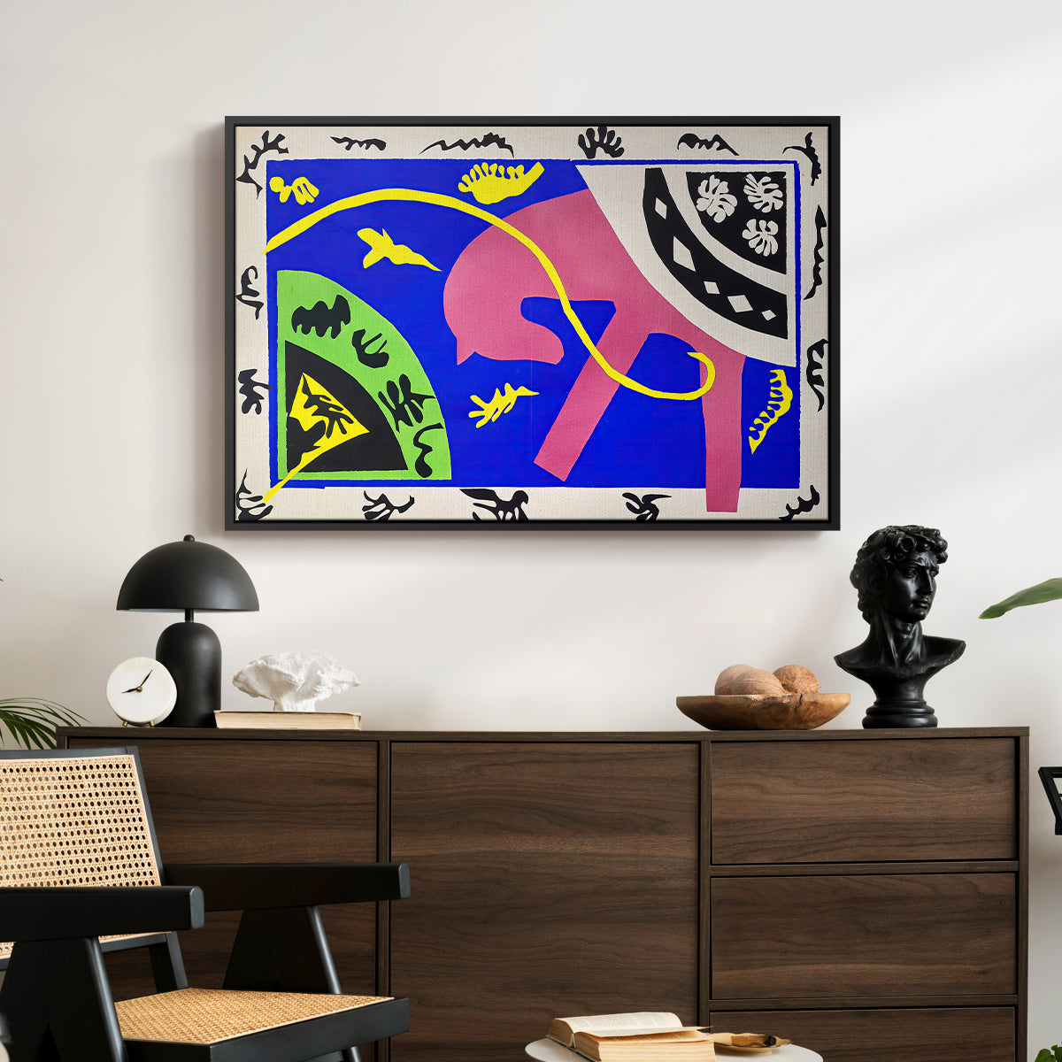 The Horse, the Rider and the Clown, from Jazz, 1947 - Floater Framed Canvas Print