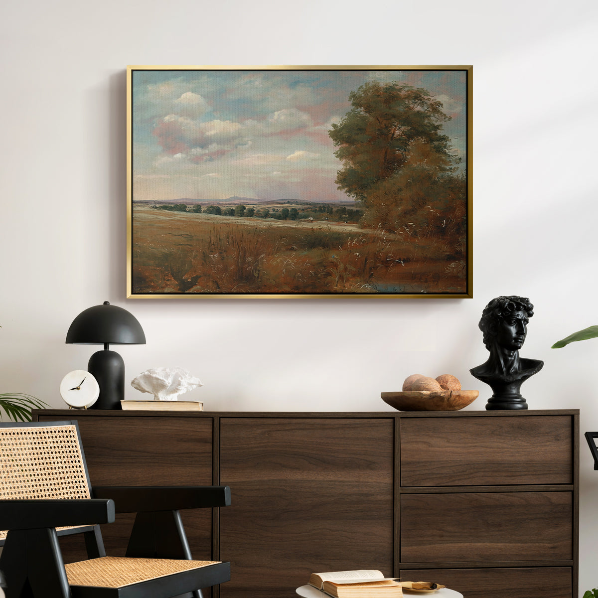 Landscape at Hampstead, with Harrow in the Distance, c. 1849-1855 - Floater Framed Canvas Print