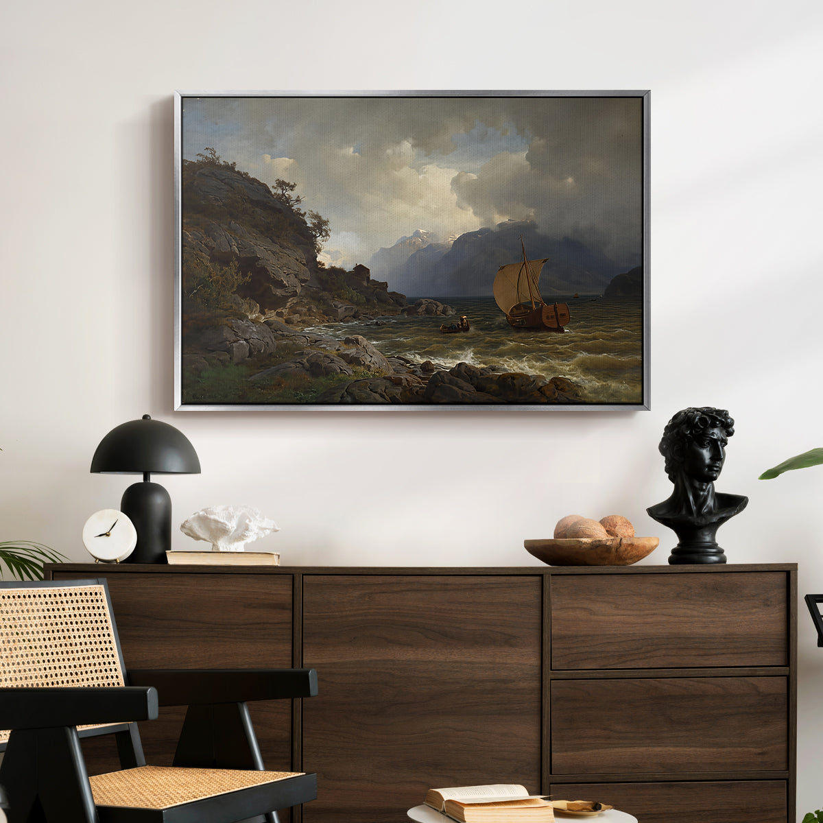 From the Western Coast of Norway, 1862 - Floater Framed Canvas Print