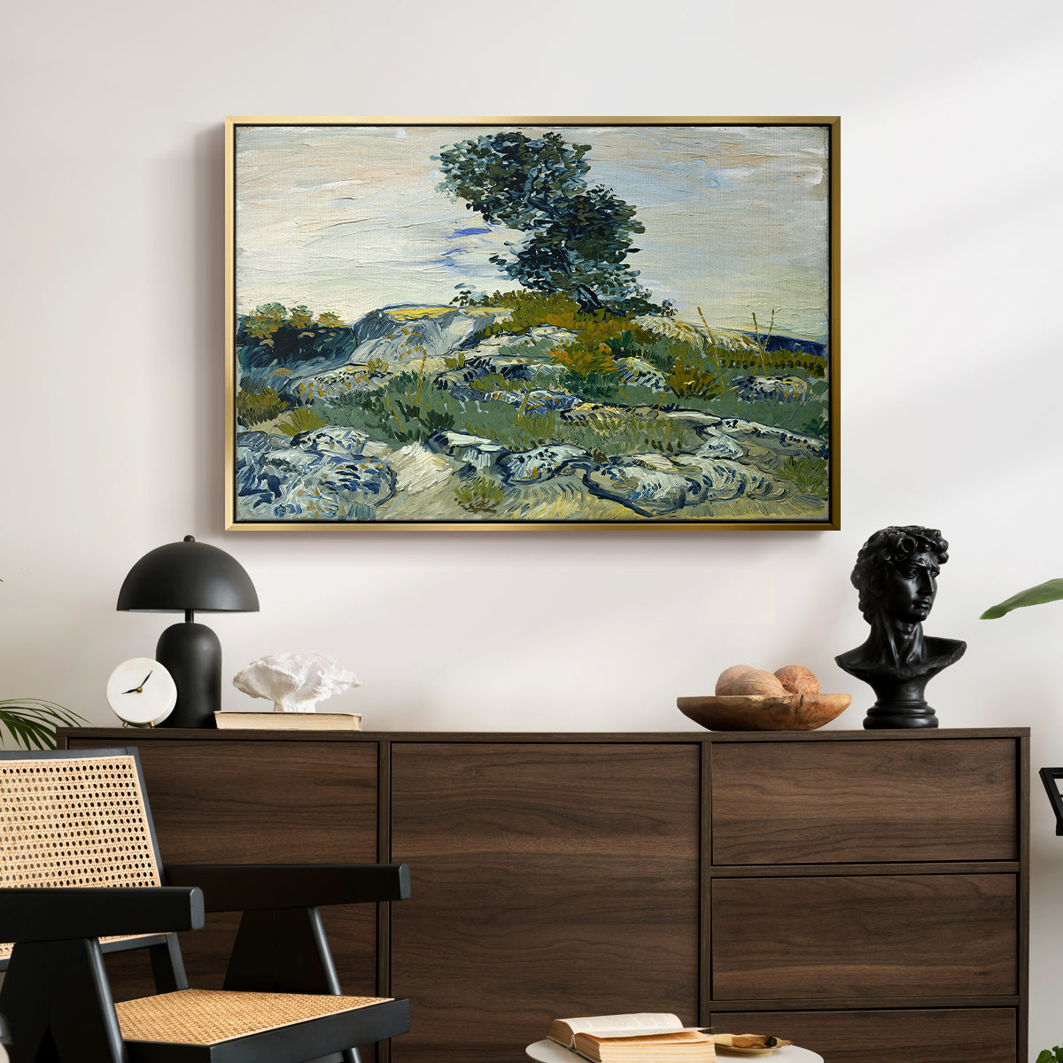 The Rocks, 1888 - Floater Framed Canvas Print