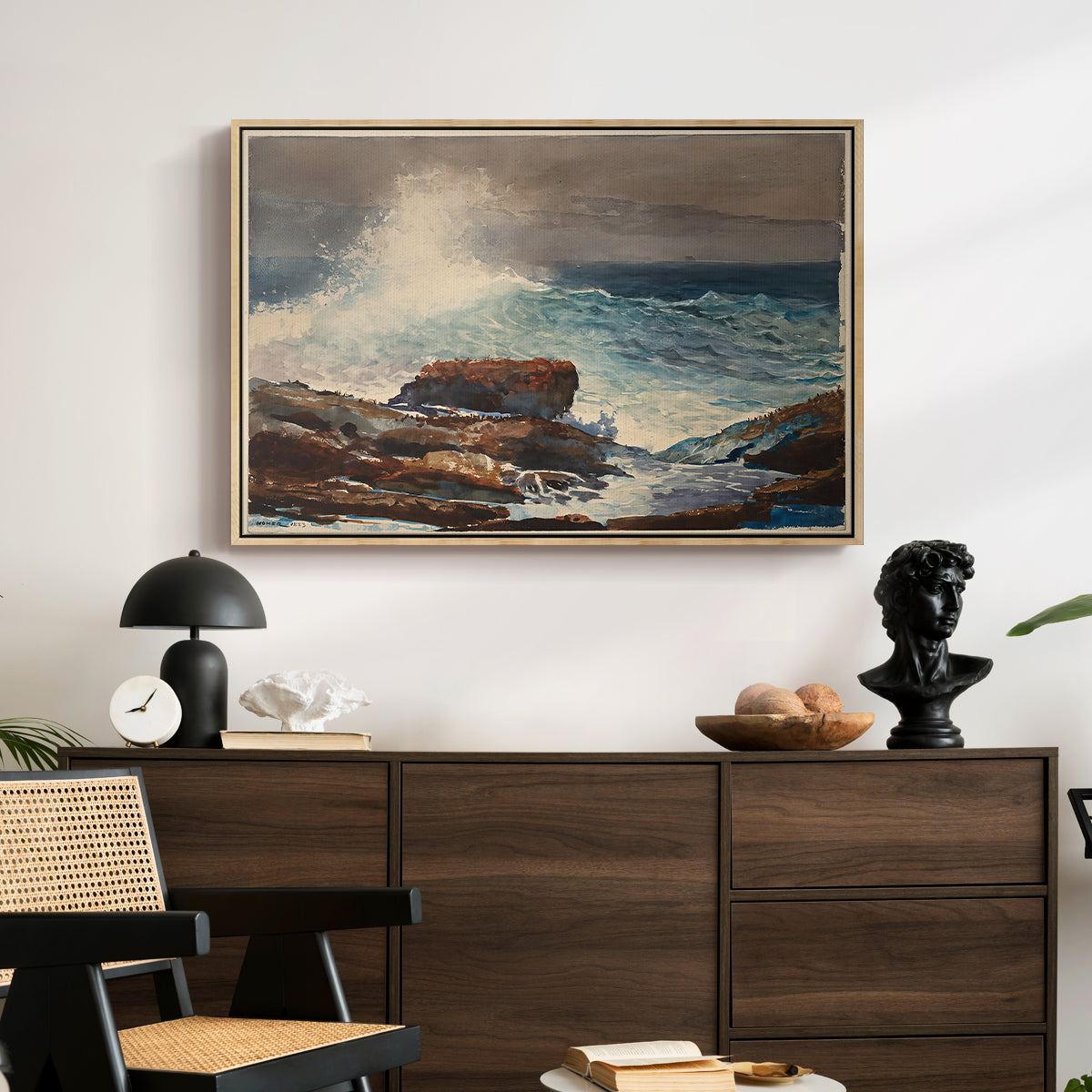 Incoming Tide, Scarboro, Maine, 1883 - Floater Framed Canvas Print