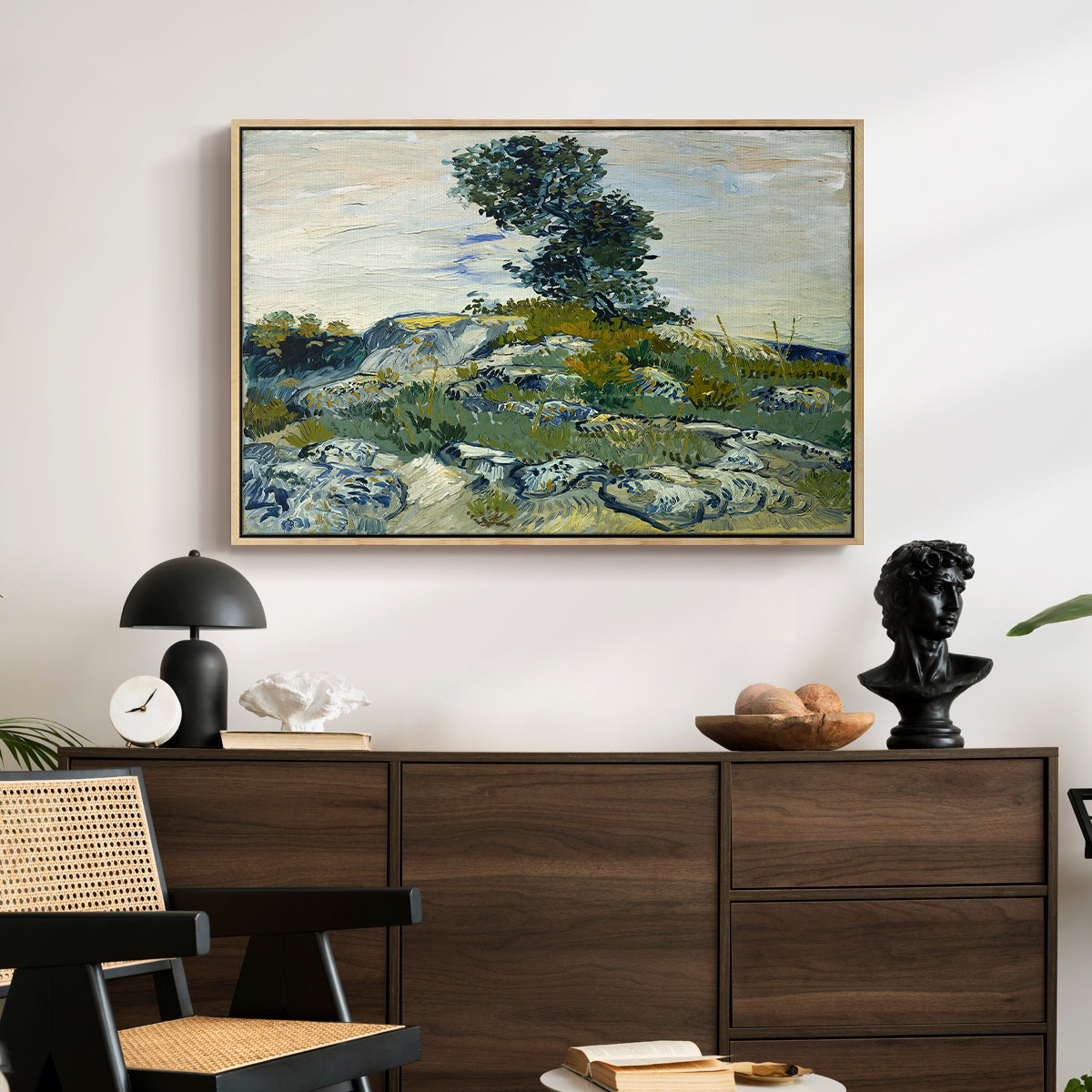 The Rocks, 1888 - Floater Framed Canvas Print