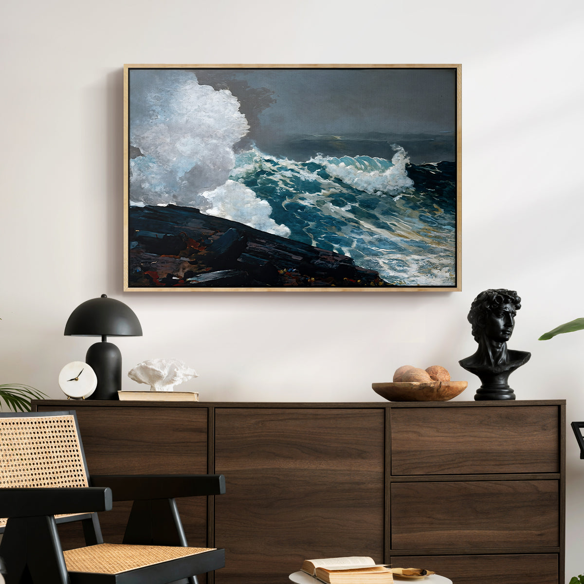 Northeaster, 1895 - Floater Framed Canvas Print
