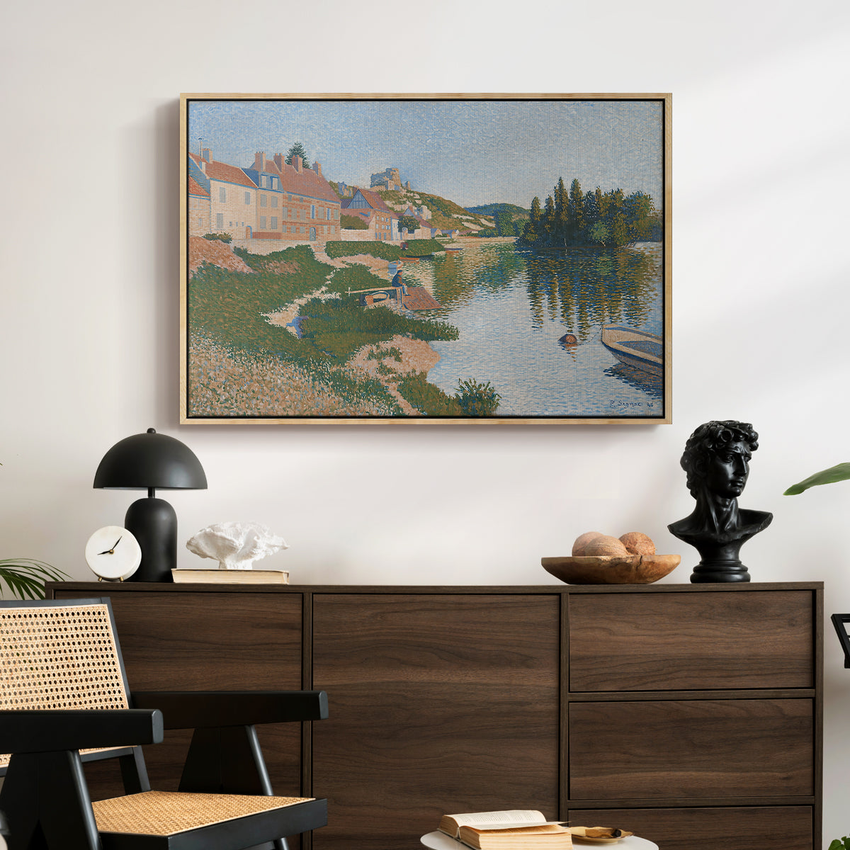 Les Andelys, Côte d'Aval, 1886 - Floater Framed Canvas Print
