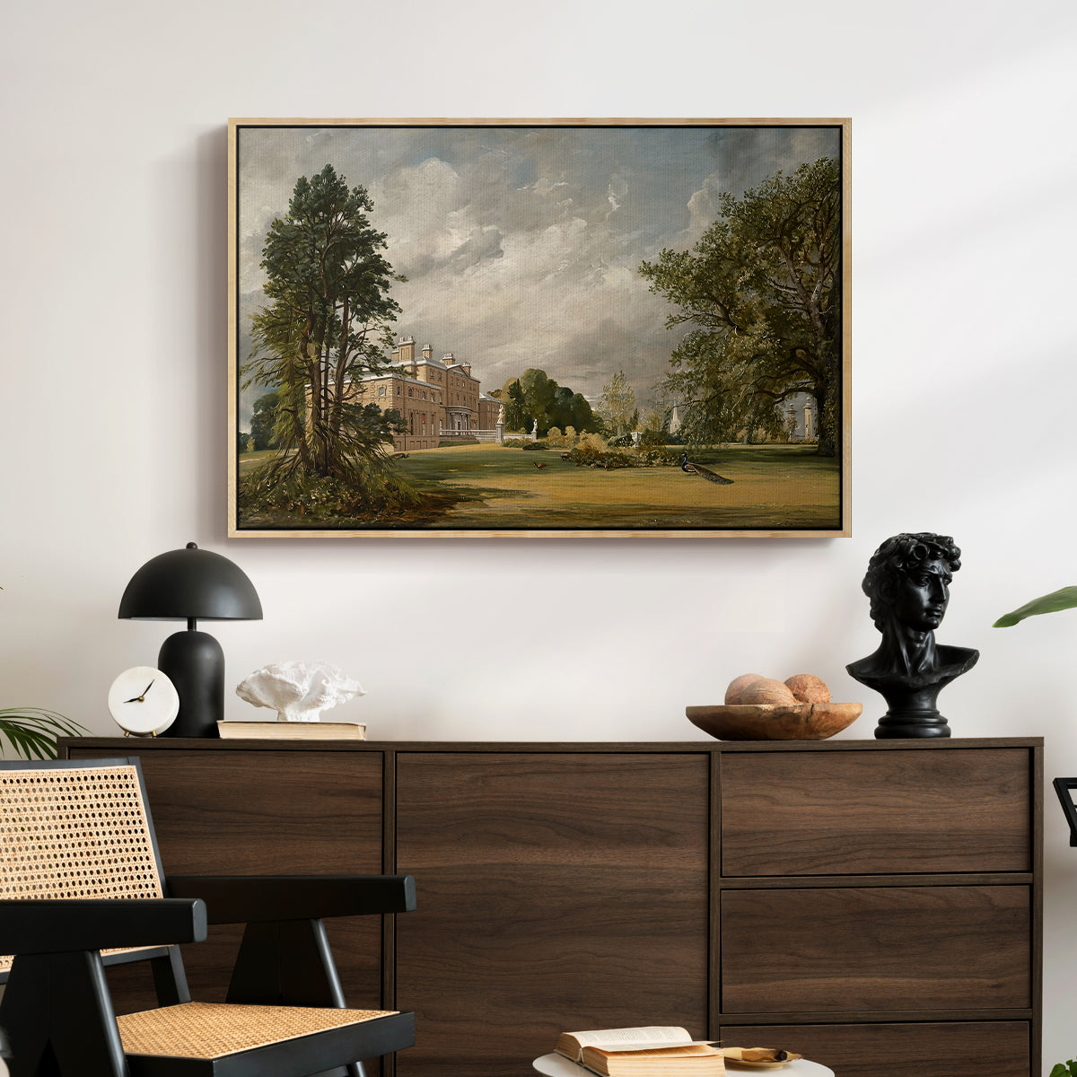 Malvern Hall, 1821 - Floater Framed Canvas Print