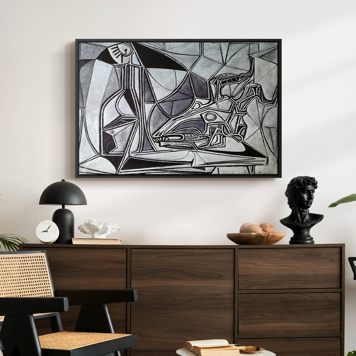 Goat's Skull, Bottle and Candle, 1952 - Floater Framed Canvas Print