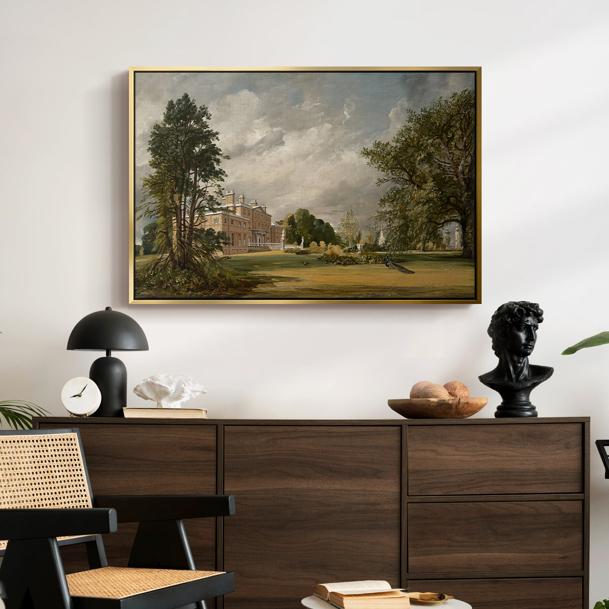 Malvern Hall, 1821 - Floater Framed Canvas Print