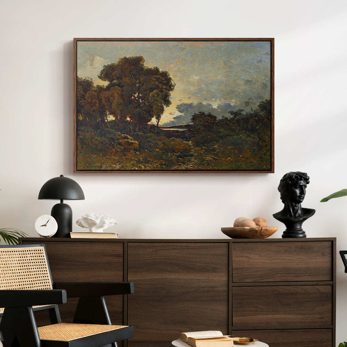 Sunset on the Allier (Soleil couchant sur l'Allier), 1904 - Floater Framed Canvas Print