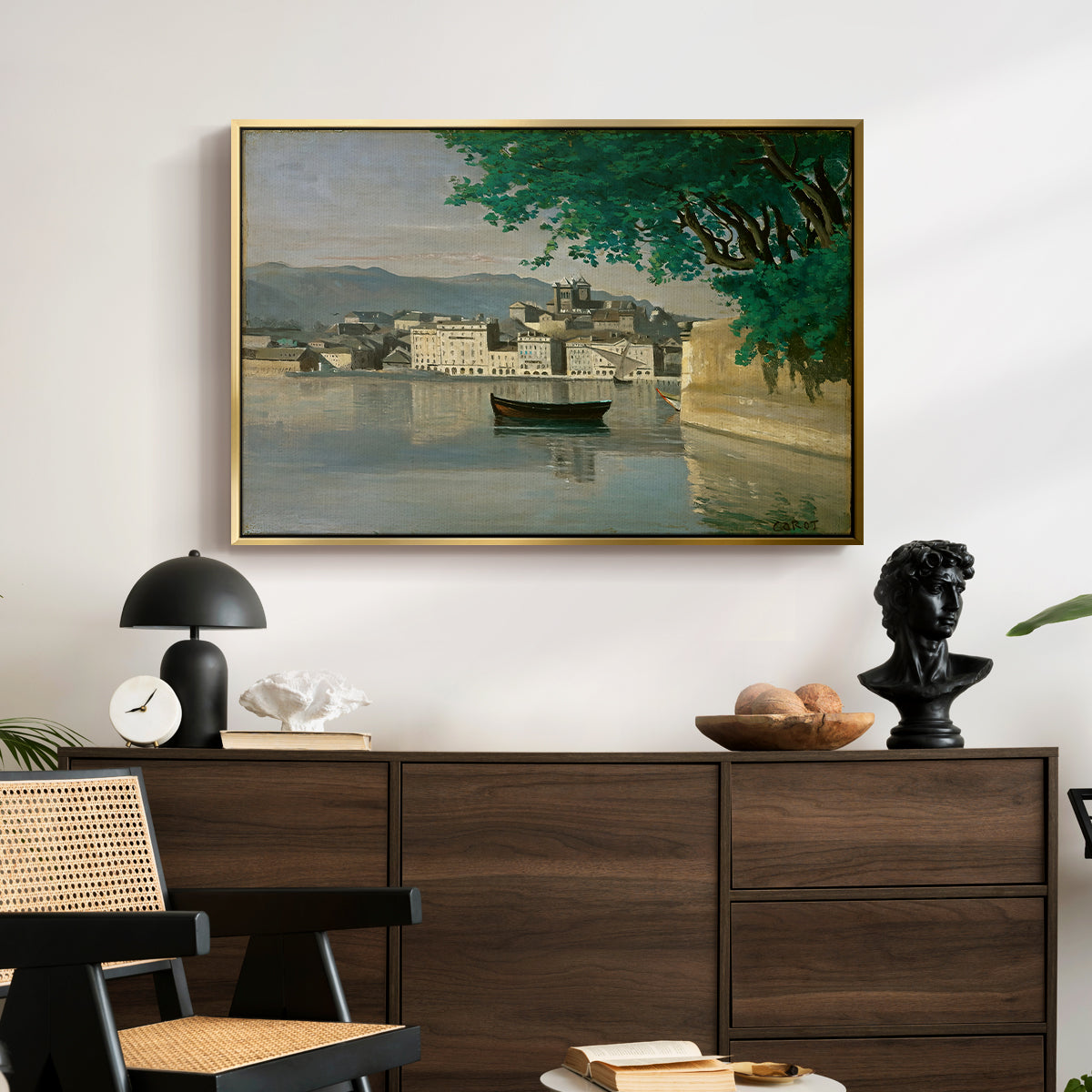 Geneva View of Part of the City, c. 1834-1835 - Floater Framed Canvas Print