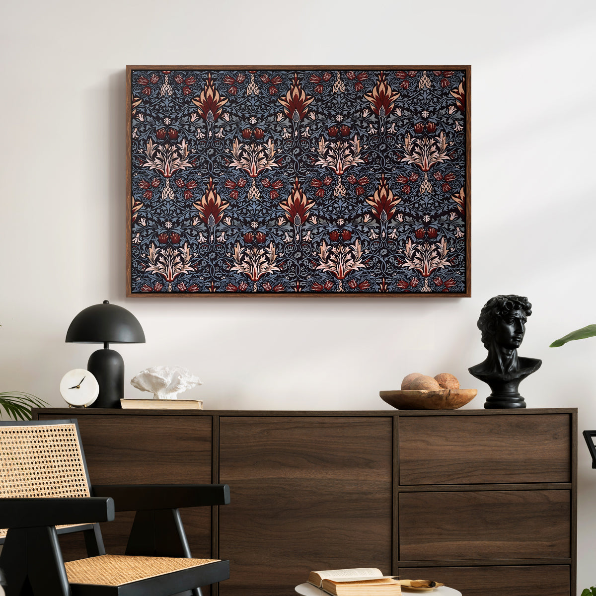 Snakeshead (Printed Textile), c. 1876 - Floater Framed Canvas Print