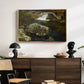 By the Mill Pond (En Mølledam), 1850 - Floater Framed Canvas Print