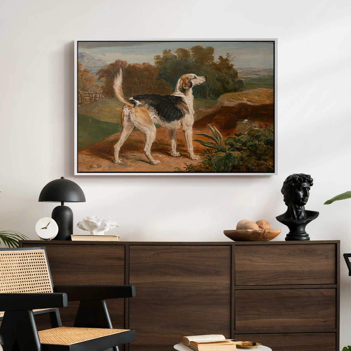 Ravager, One of the Lambton Hounds, 1835 - Floater Framed Canvas Print