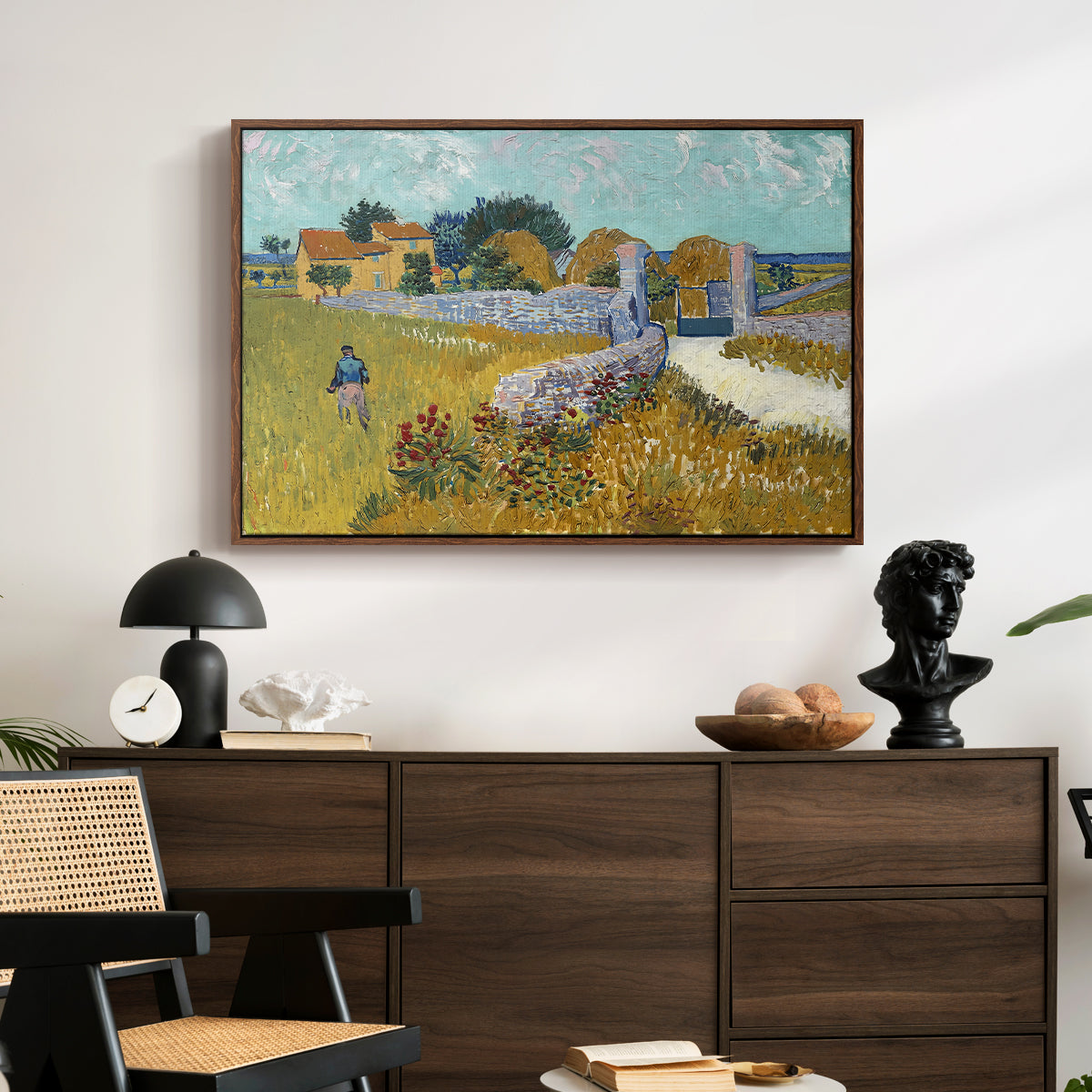 Farmhouse in Provence, 1888 - Floater Framed Canvas Print