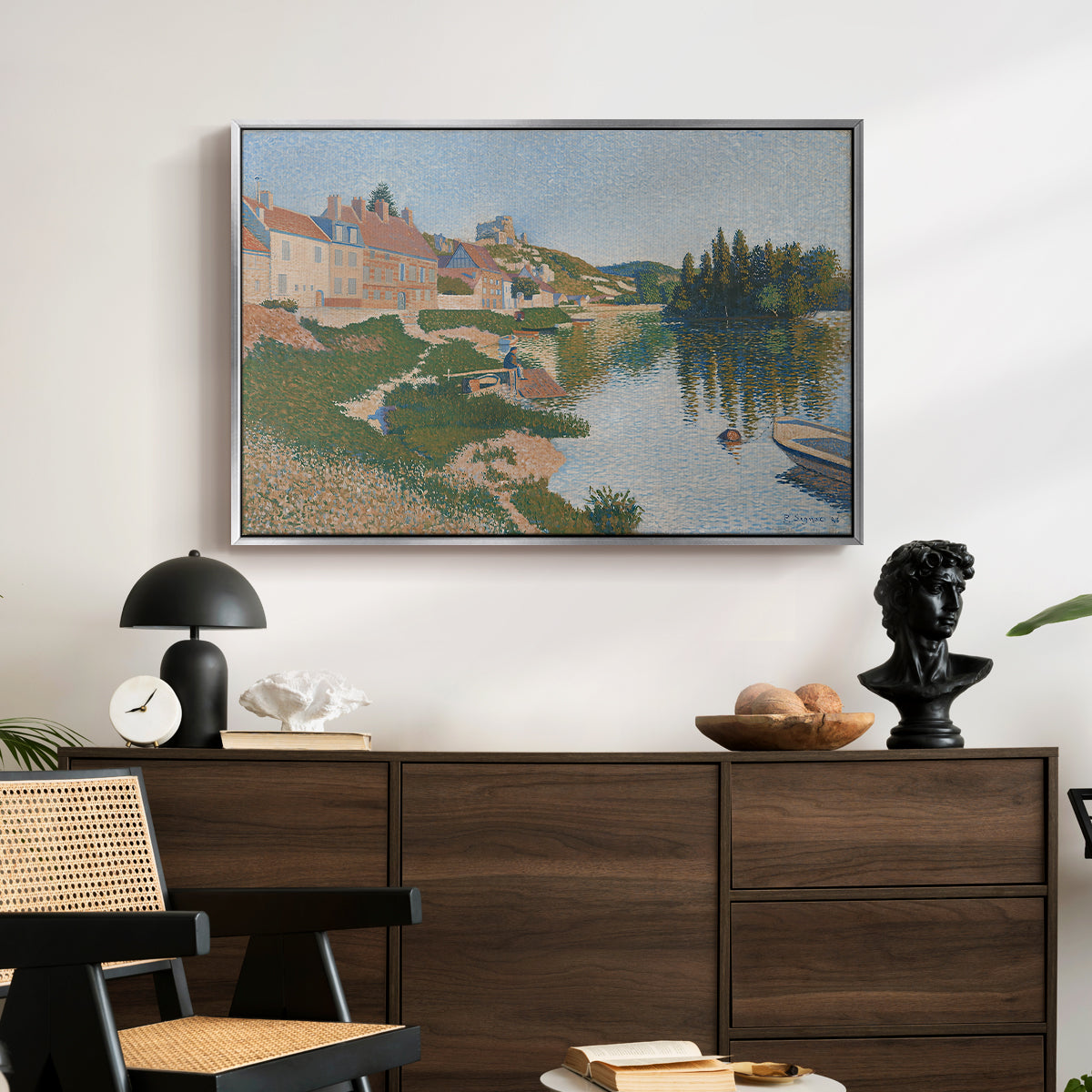 Les Andelys, Côte d'Aval, 1886 - Floater Framed Canvas Print