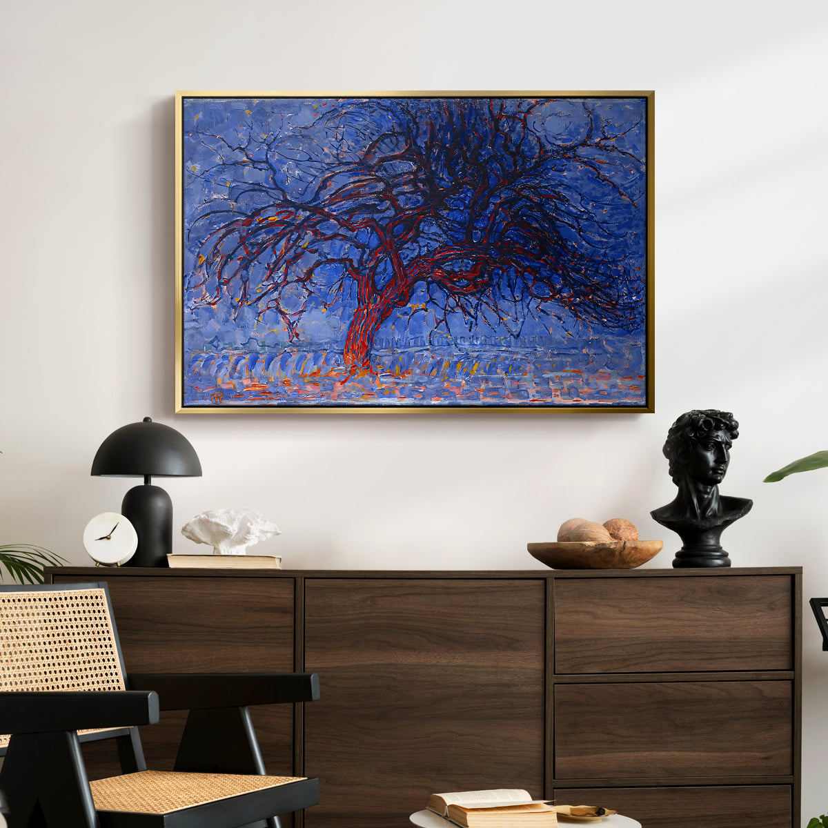 The Red Tree, 1909 - Floater Framed Canvas Print