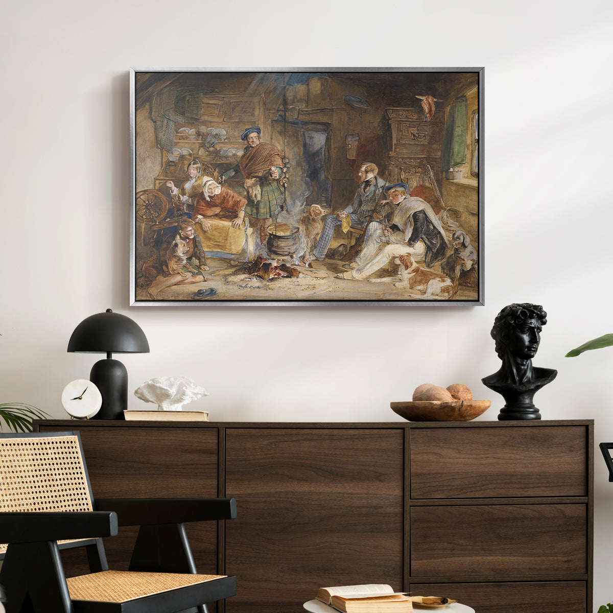 Highland Hospitality, 1832 - Floater Framed Canvas Print