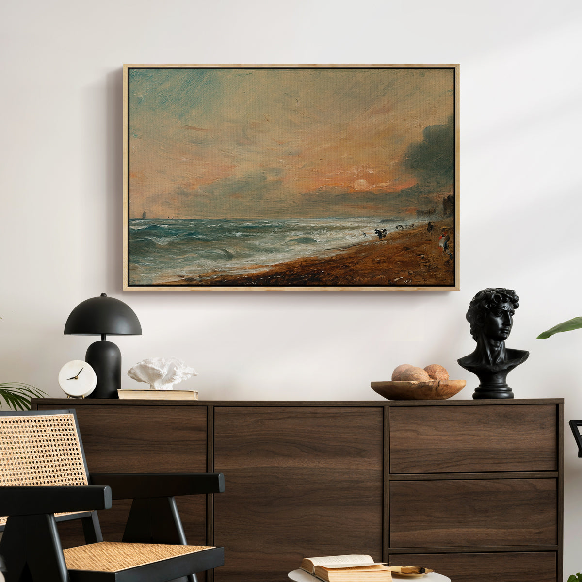 Hove Beach, c. 1824-1826 - Floater Framed Canvas Print