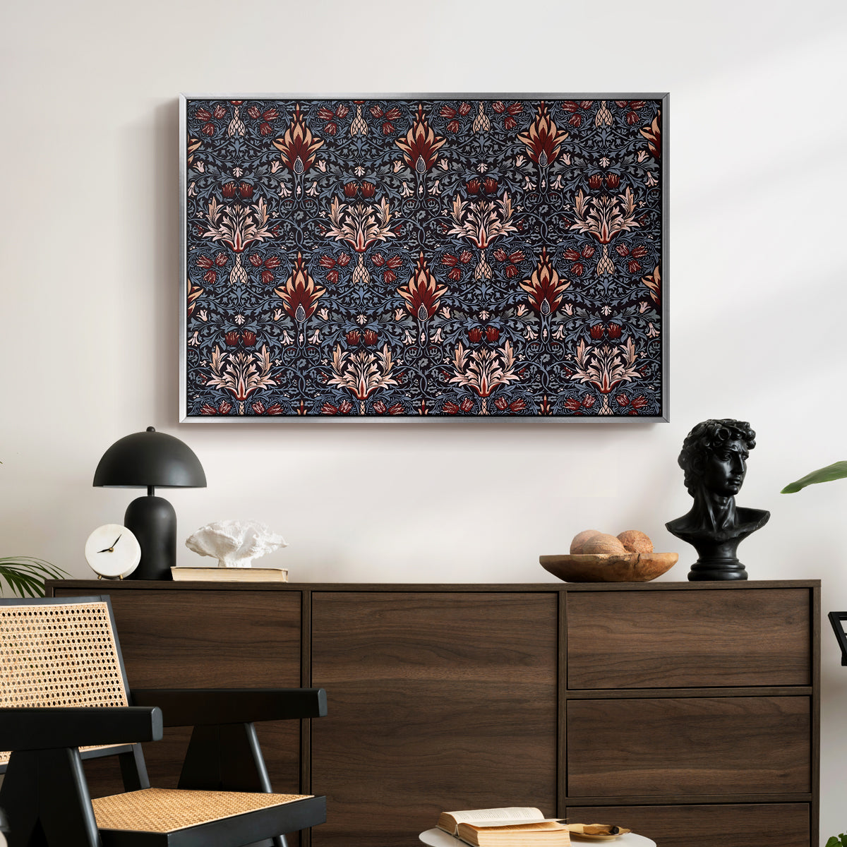 Snakeshead (Printed Textile), c. 1876 - Floater Framed Canvas Print