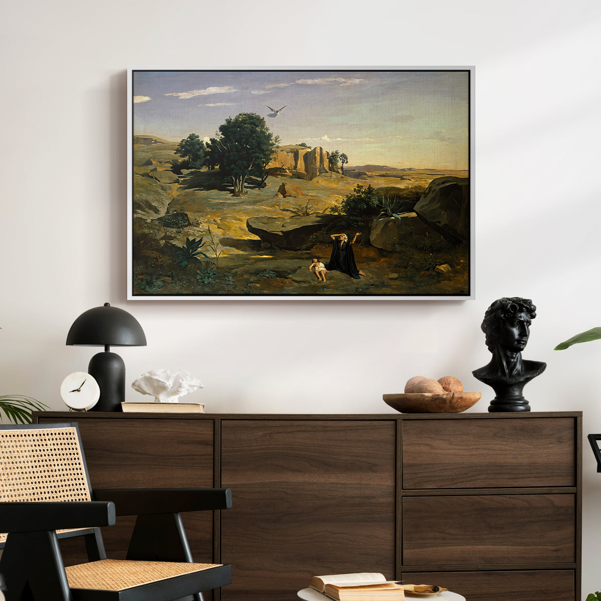 Hagar in the Wilderness, 1835 - Floater Framed Canvas Print