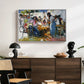 Net Menders in Valencia, 1909 - Floater Framed Canvas Print