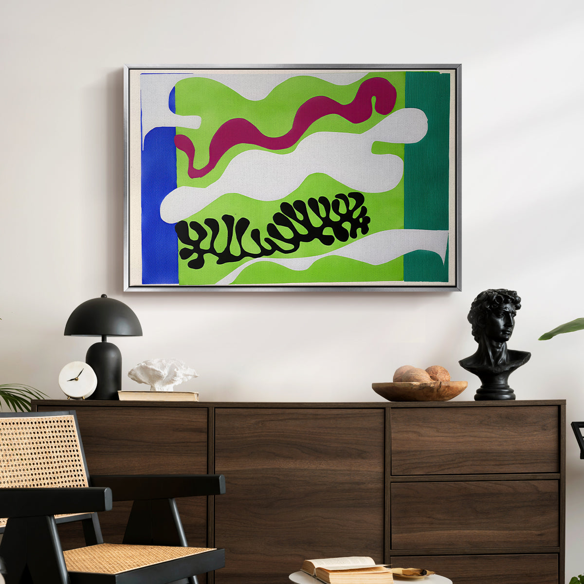 The Lagoon (Le lagon), from Jazz, 1947 - Floater Framed Canvas Print
