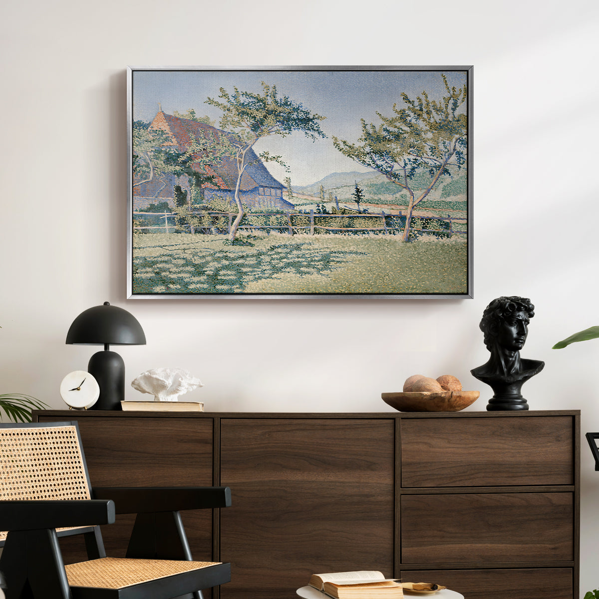Comblat-le-Château, the Meadow, Opus 161, 1887 - Floater Framed Canvas Print