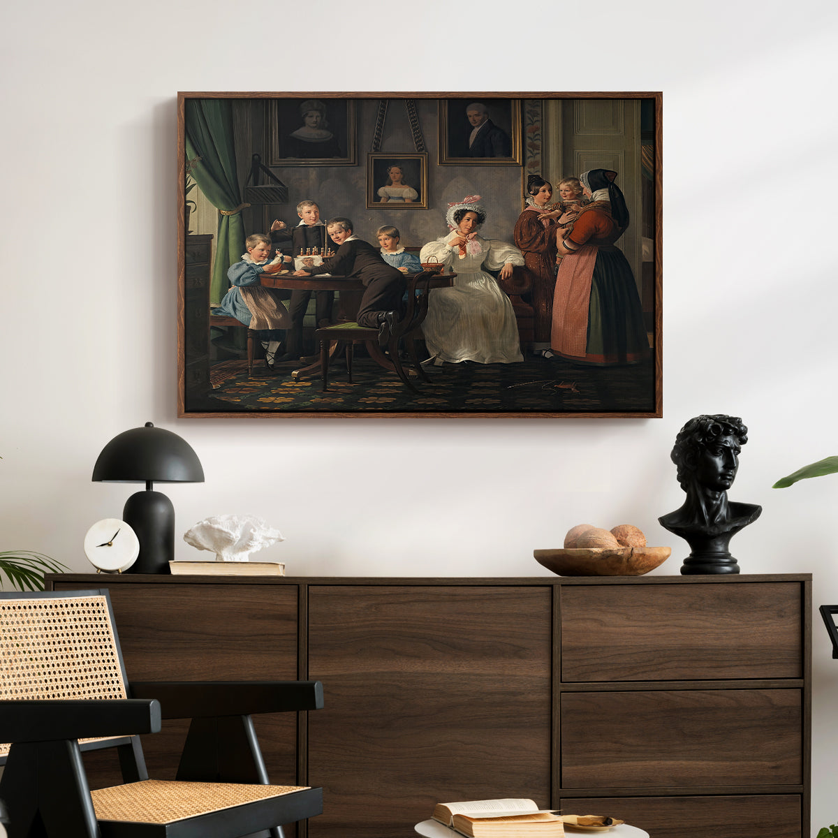 The Waagepetersen Family, 1836 - Floater Framed Canvas Print
