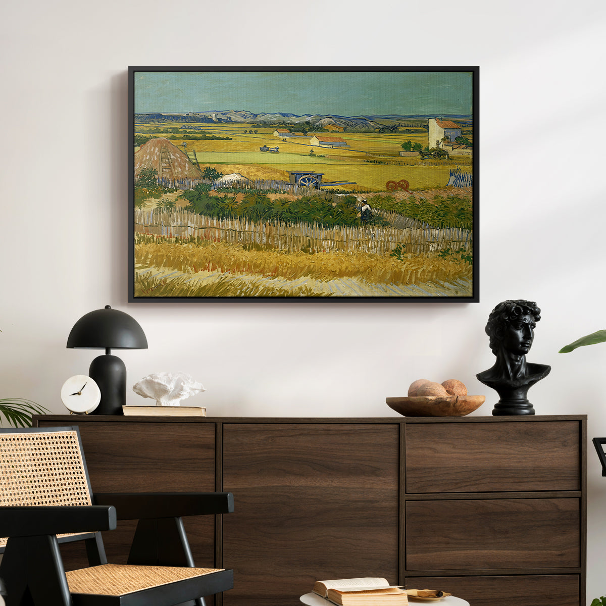 The Harvest, 1888 - Floater Framed Canvas Print