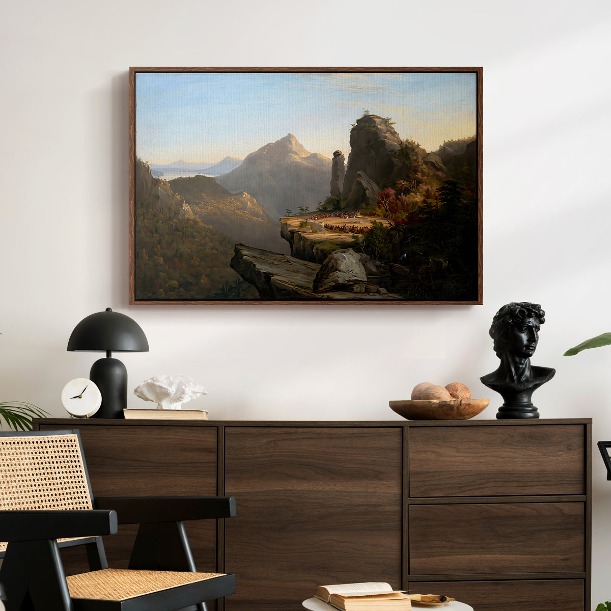 Scene from “The Last of the Mohicans”, 1827 - Floater Framed Canvas Print