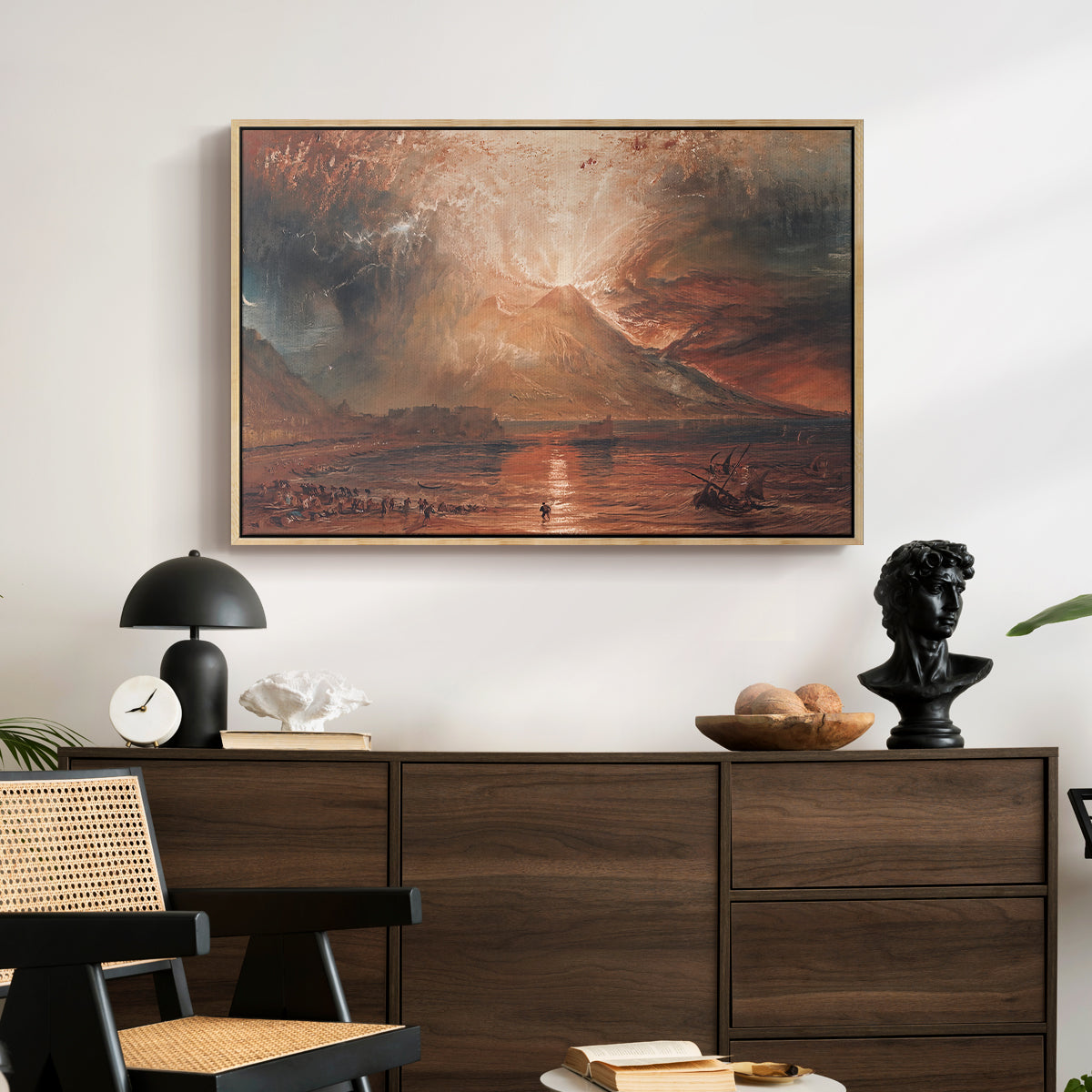 Vesuvius in Eruption, c. 1817 - Floater Framed Canvas Print