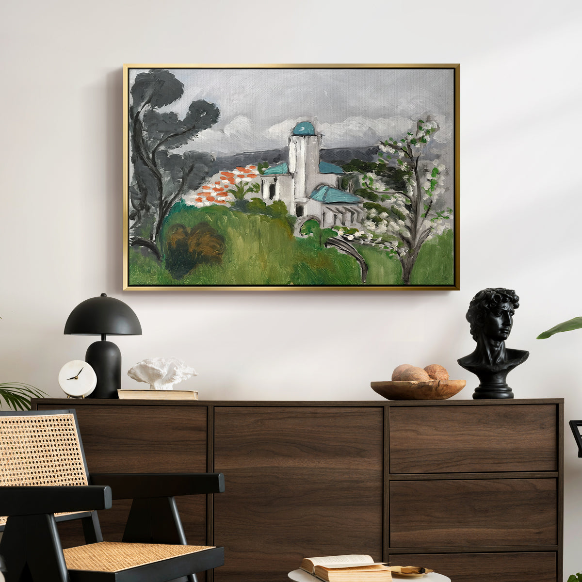 The Blue Villa (La Villa Bleue), c. 1918 - Floater Framed Canvas Print