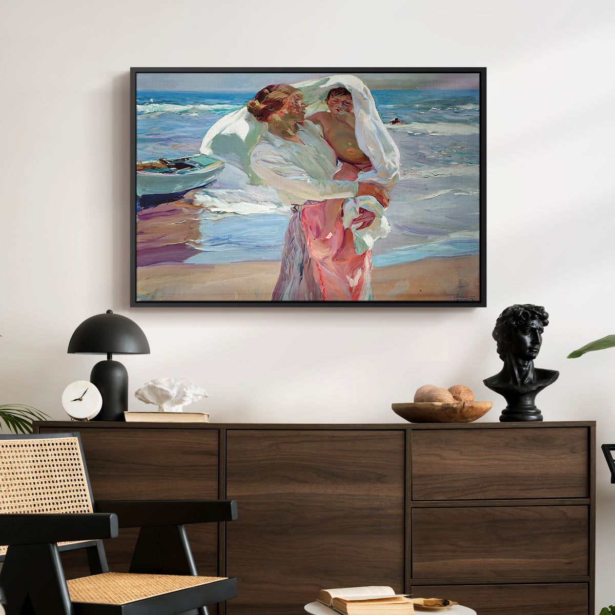 After Bathing, 1915 - Floater Framed Canvas Print