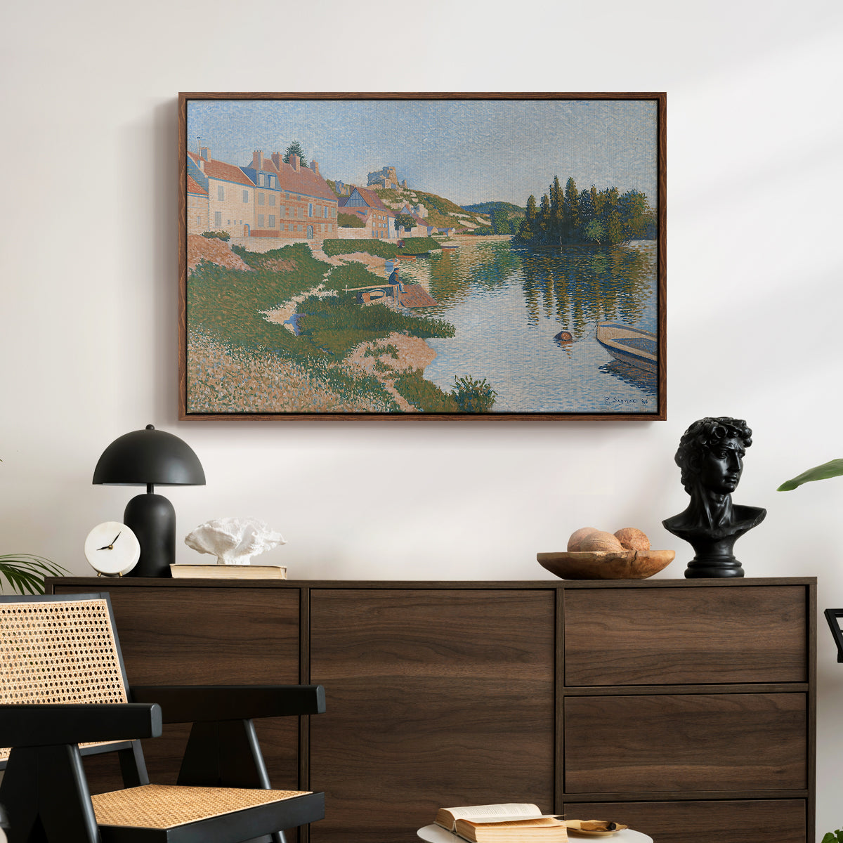 Les Andelys, Côte d'Aval, 1886 - Floater Framed Canvas Print