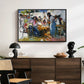 Net Menders in Valencia, 1909 - Floater Framed Canvas Print