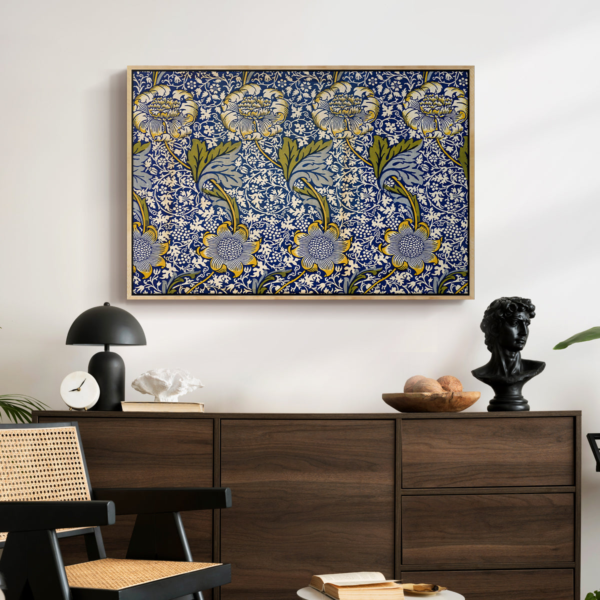 Kennet - Indigo/Gold, 1883 - Floater Framed Canvas Print