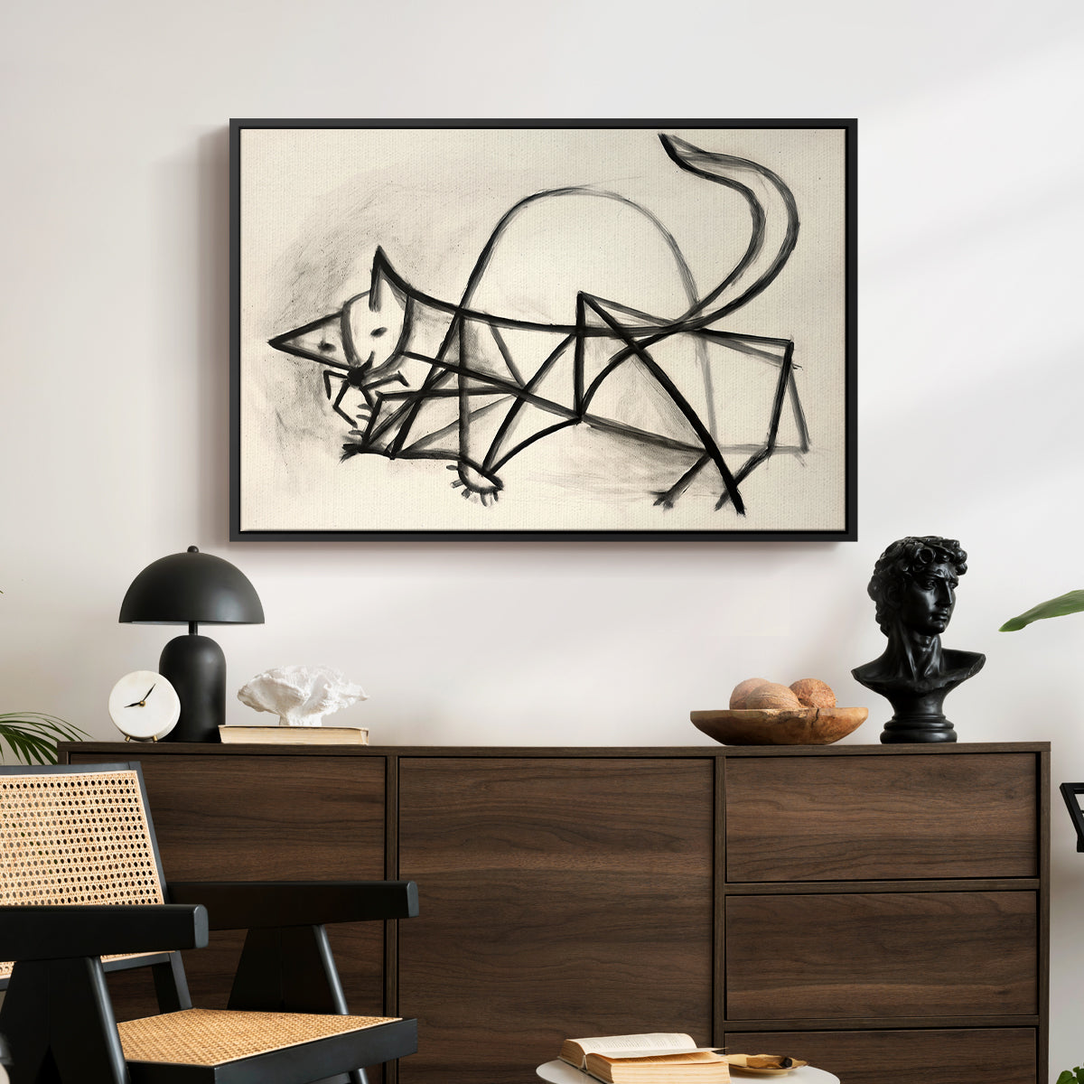 Study of a Cat (Étude de chat), 1946 - Floater Framed Canvas Print