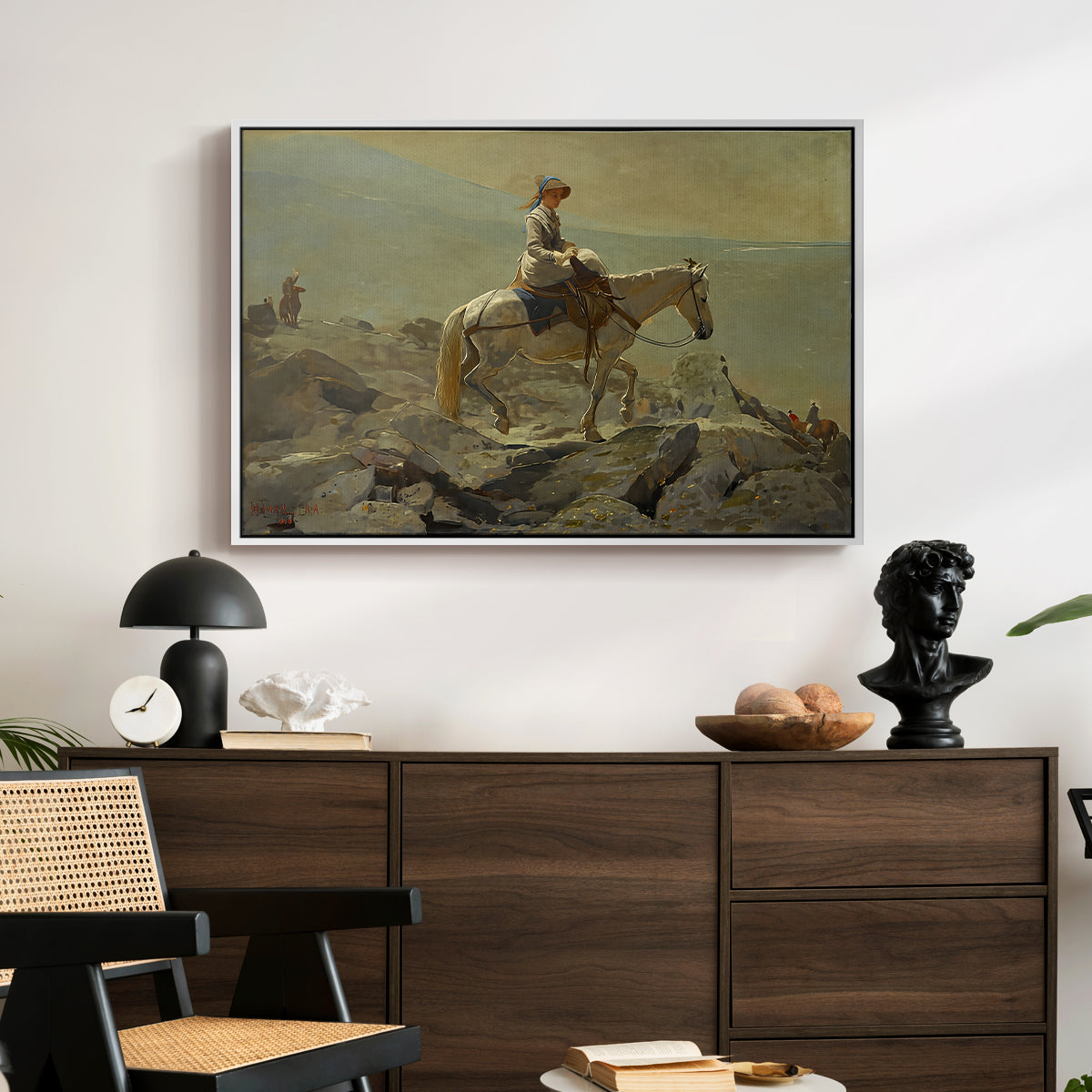 The Bridle Path, White Mountains, 1868 - Floater Framed Canvas Print
