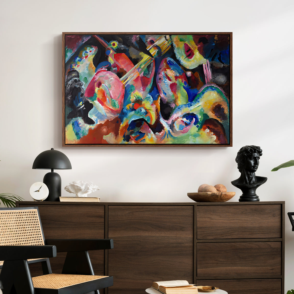 Improvisation. Deluge, 1913 - Floater Framed Canvas Print
