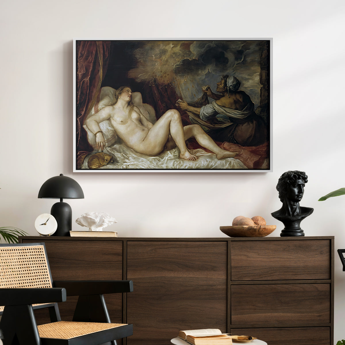 Danaë, c. 1560-1565 - Floater Framed Canvas Print