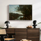Souvenir of the Environs of Lake Nemi, 1865 - Floater Framed Canvas Print